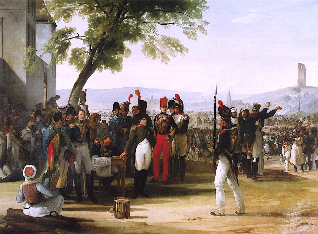 Napoleone I conferisce le decorazioni dopo la battaglia di Wagram